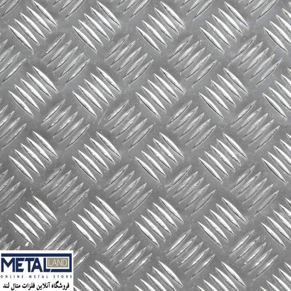 ورق آج دار استیل 304-ضخامتmm2 ابعاد1220*2440 mm وزن53kg